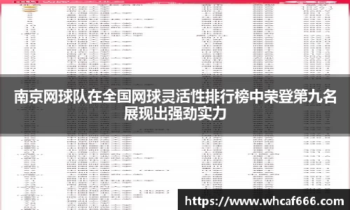 南京网球队在全国网球灵活性排行榜中荣登第九名展现出强劲实力